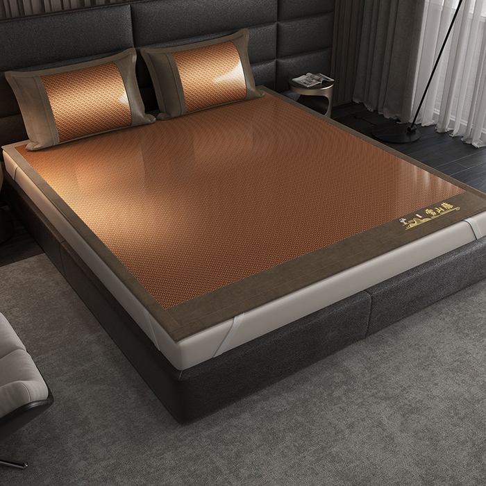 91家纺网 家纺一手货源 找家纺 yyds网供 2026新款礼品团购PE雪藤席新中式冰藤席凉席空调席子-PE雪山藤 PE雪藤-咖