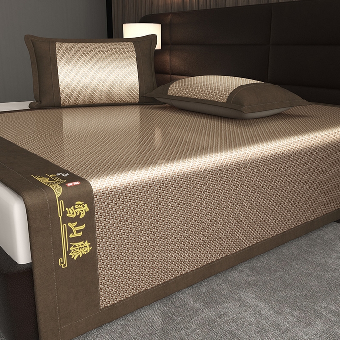 91家纺网 家纺一手货源 找家纺 yyds网供 2026新款礼品团购PE雪藤席新中式冰藤席凉席空调席子-PE雪山藤 PE雪藤-米