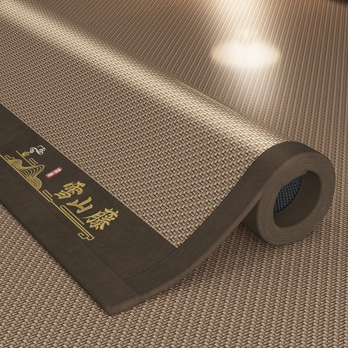 91家纺网 家纺一手货源 找家纺 yyds网供 2026新款礼品团购PE雪藤席新中式冰藤席凉席空调席子-PE雪山藤 PE雪藤-米