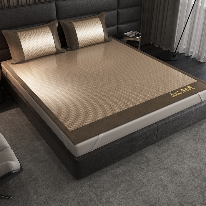 91家纺网 家纺一手货源 找家纺 yyds网供 2026新款礼品团购PE雪藤席新中式冰藤席凉席空调席子-PE雪山藤 PE雪藤-米