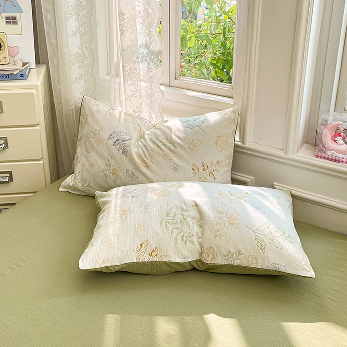 91家纺网 家纺一手货源 找家纺 梦卓家纺 2026新款超柔云感木棉双层纱四件套 青枝