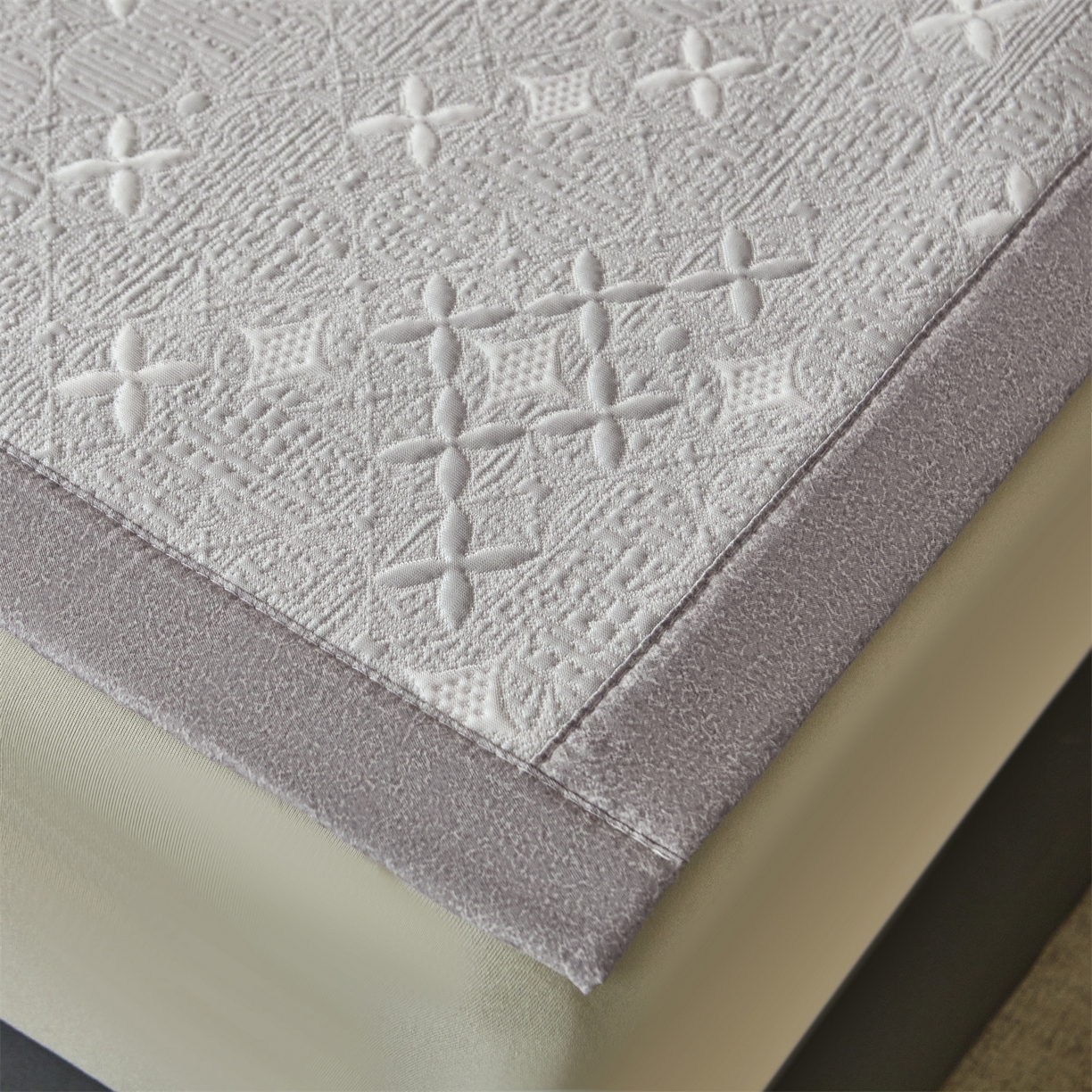 91家纺网 家纺一手货源 找家纺 慕木家纺 2026新款冰豆豆满天星凉席床笠席子凉席 床席款-满天星-灰