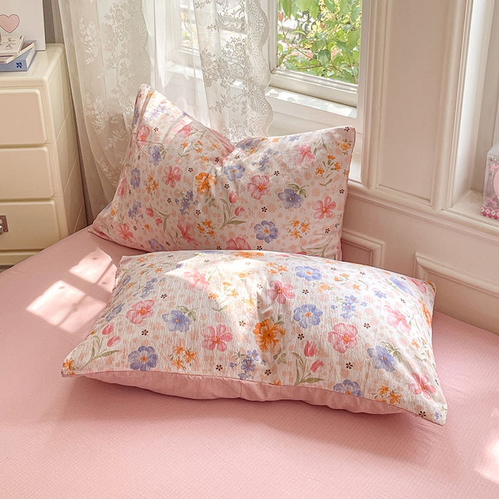 91家纺网 家纺一手货源 找家纺 梦卓家纺 2026新款云感木棉双层纱单品被套 花梦