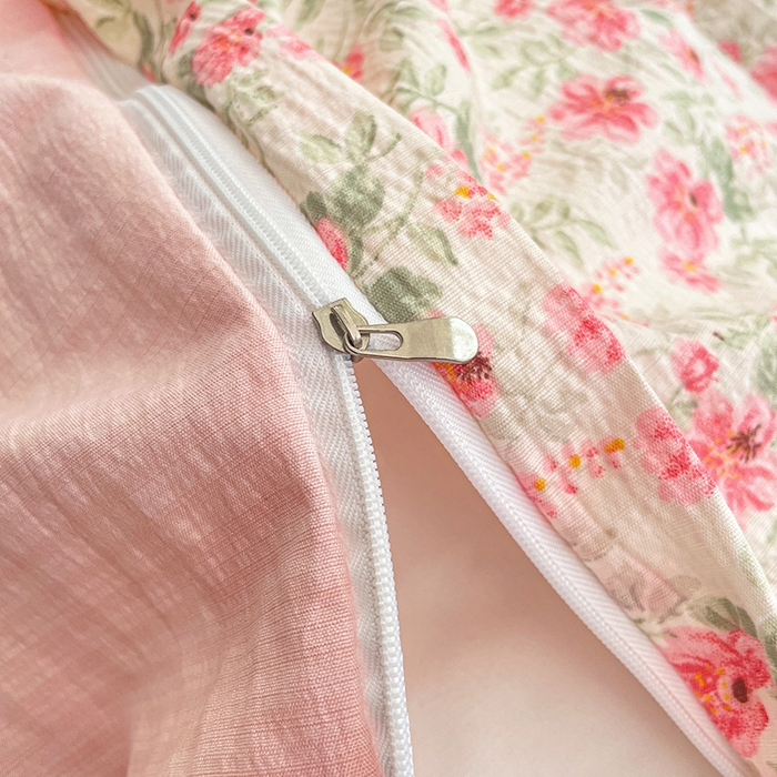 91家纺网 家纺一手货源 找家纺 梦卓家纺 2026新款云感木棉双层纱单品被套 花田