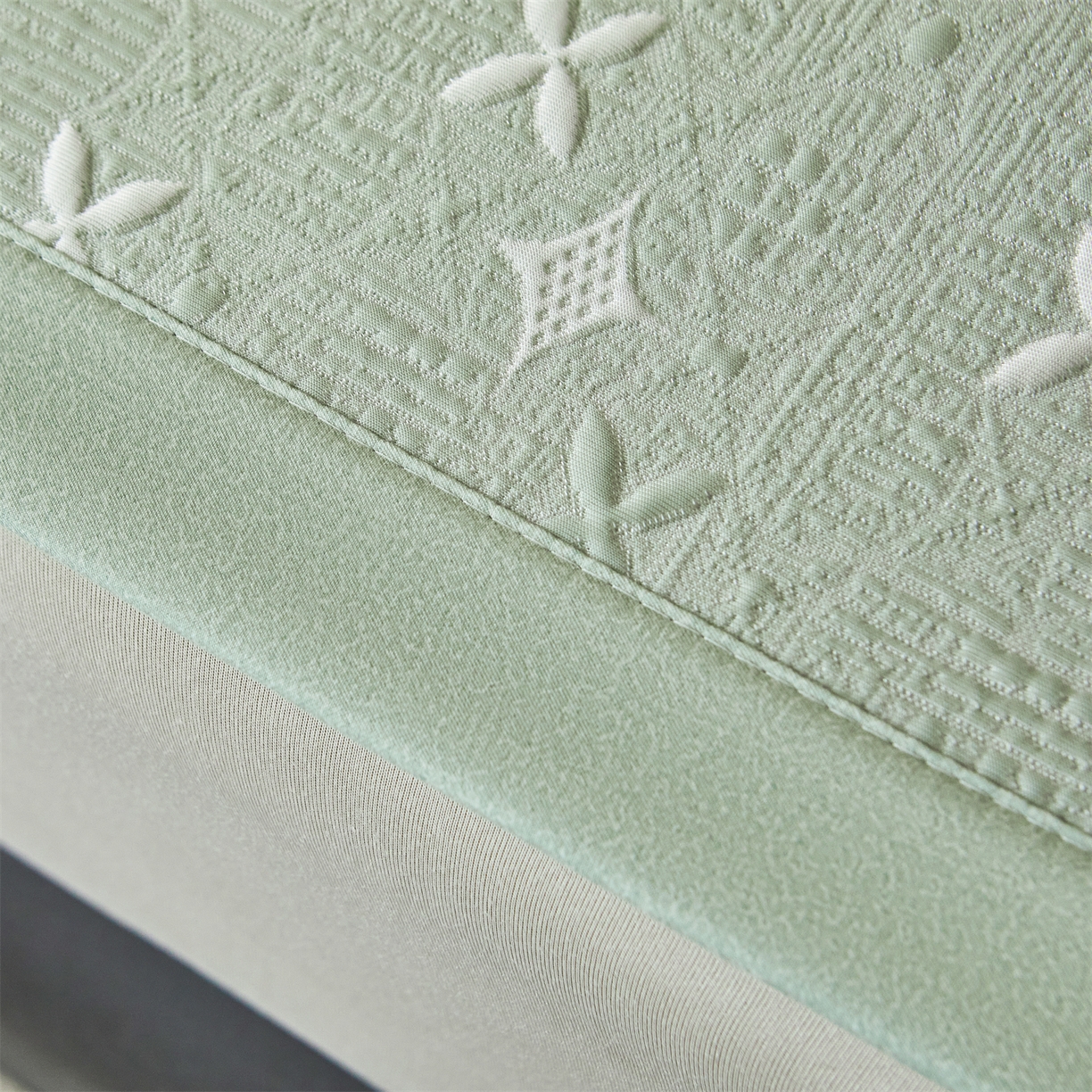 91家纺网 家纺一手货源 找家纺 慕木家纺 2026新款冰豆豆满天星凉席床笠席子凉席 床席款-满天星-绿