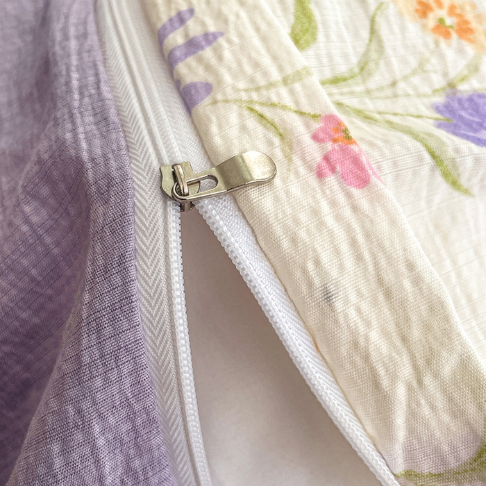 91家纺网 家纺一手货源 找家纺 梦卓家纺 2026新款云感木棉双层纱单品被套 花序