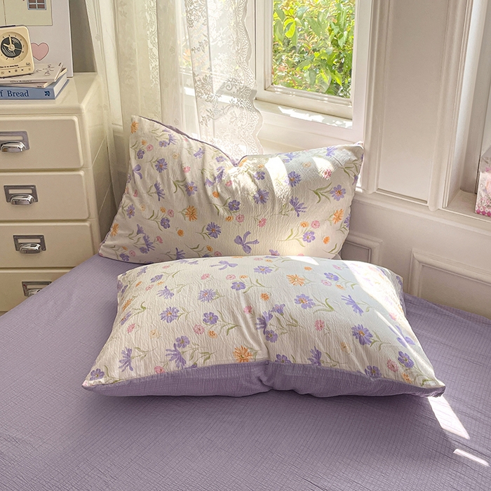 91家纺网 家纺一手货源 找家纺 梦卓家纺 2026新款云感木棉双层纱单品被套 花序