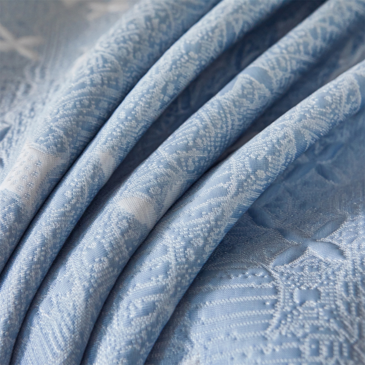 91家纺网 家纺一手货源 找家纺 慕木家纺 2026新款冰豆豆满天星凉席床笠席子凉席 床笠款-满天星-蓝