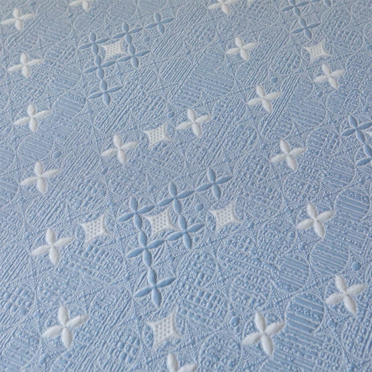 91家纺网 家纺一手货源 找家纺 慕木家纺 2026新款冰豆豆满天星凉席床笠席子凉席 床笠款-满天星-蓝