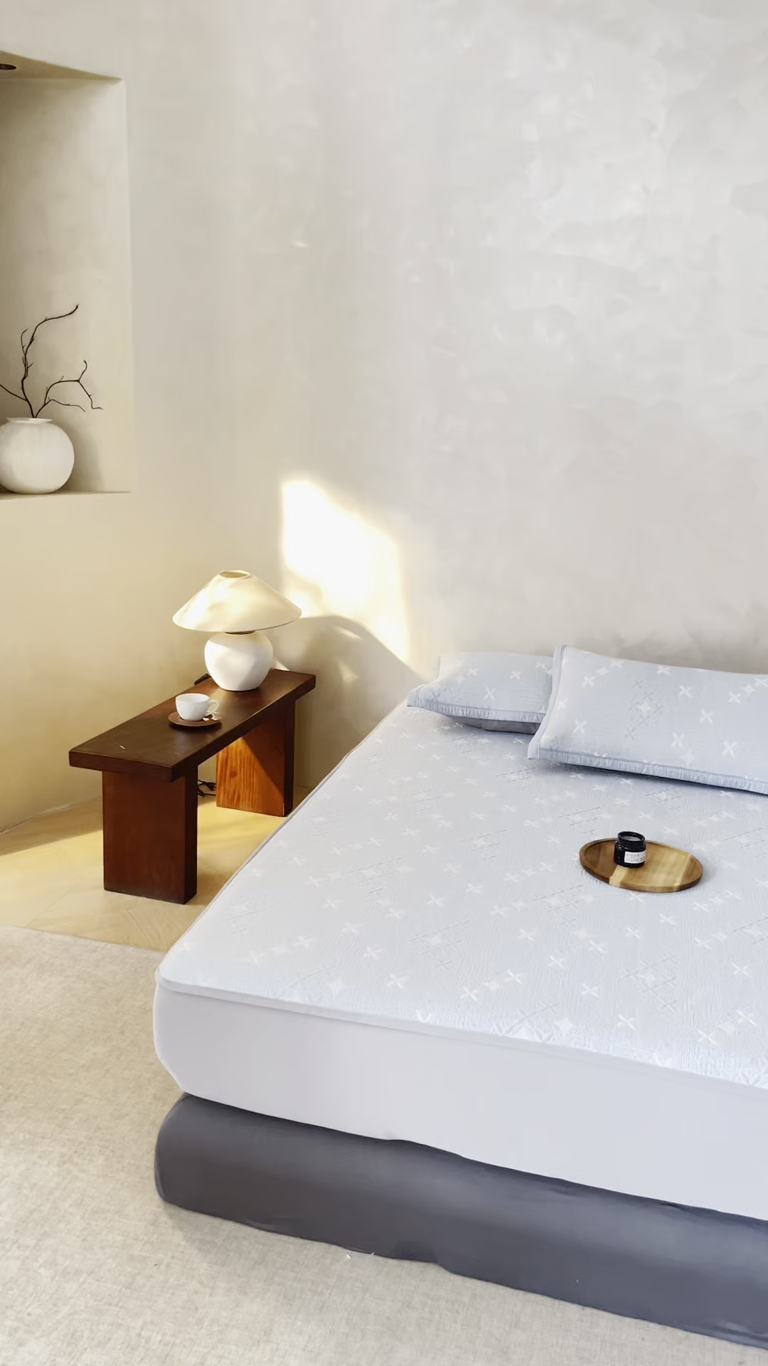 91家纺网 家纺一手货源 找家纺 慕木家纺 2026新款冰豆豆满天星凉席床笠席子凉席 床笠款-满天星-蓝