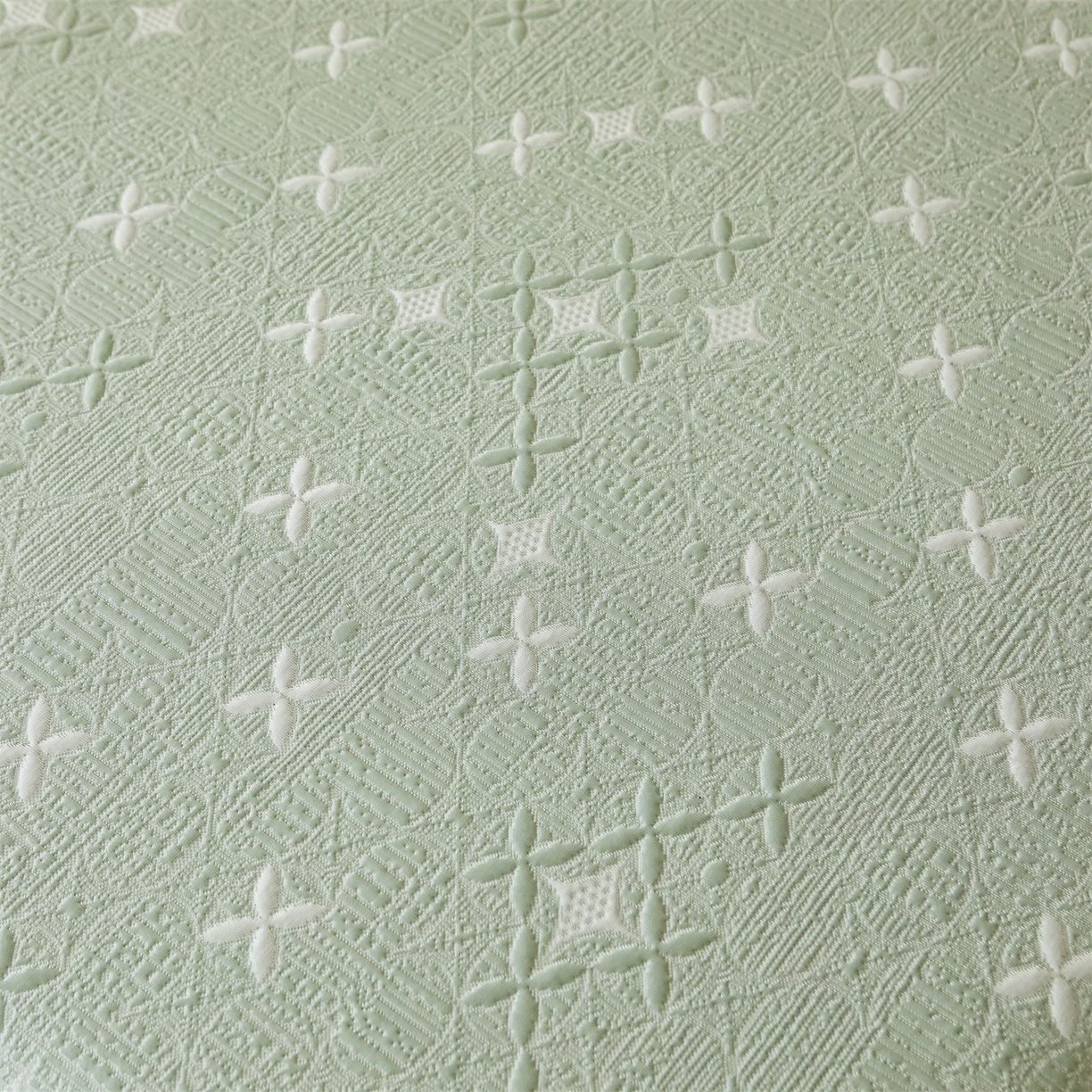 91家纺网 家纺一手货源 找家纺 慕木家纺 2026新款冰豆豆满天星凉席床笠席子凉席 床笠款-满天星-绿