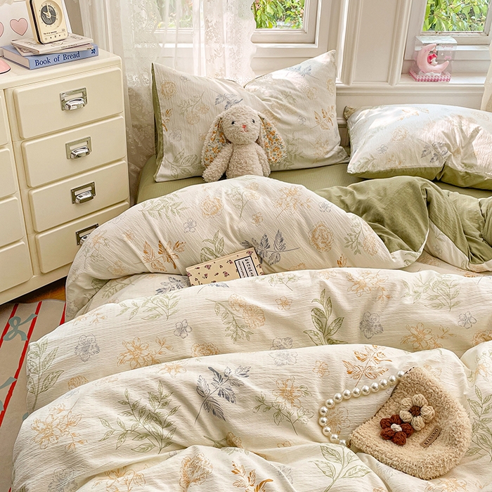 91家纺网 家纺一手货源 找家纺 梦卓家纺 2026新款云感木棉双层纱单品被套 青枝