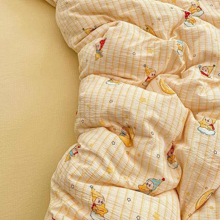 91家纺网 家纺一手货源 找家纺 梦卓家纺 2026新款云感木棉双层纱单品被套 星空仔