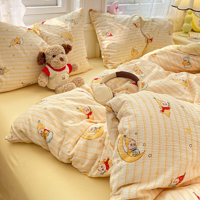 91家纺网 家纺一手货源 找家纺 梦卓家纺 2026新款云感木棉双层纱单品被套 星空仔