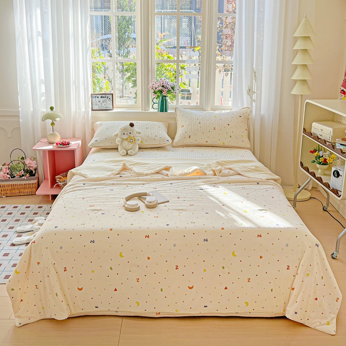 91家纺网 家纺一手货源 找家纺 （总）卡普家居 2026新款A类锦氨凉感印花夏被床盖床单款四件套