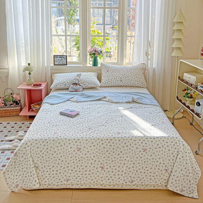 91家纺网 家纺一手货源 找家纺 （总）卡普家居 2026新款A类锦氨凉感印花夏被床盖床单款四件套