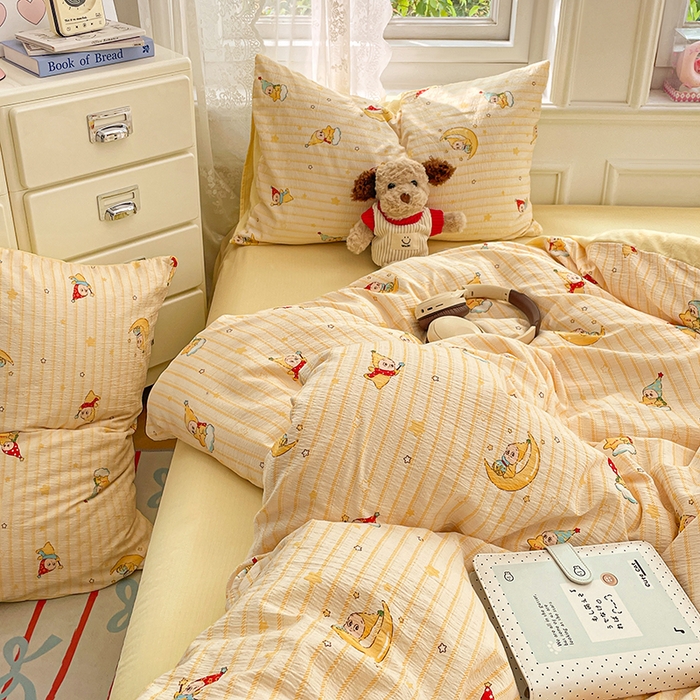 91家纺网 家纺一手货源 找家纺 梦卓家纺 2026新款云感木棉双层纱单品被套 星空仔