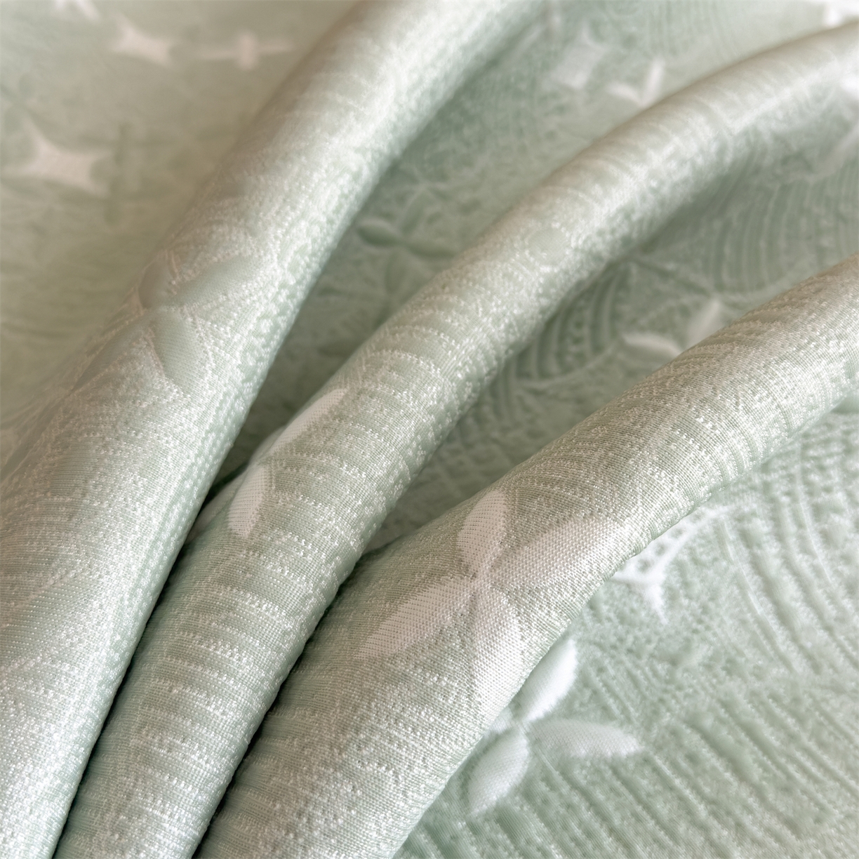 91家纺网 家纺一手货源 找家纺 慕木家纺 2026新款满天星系列冰豆豆凉席(三明治复合)乙纶面料 满天星-绿
