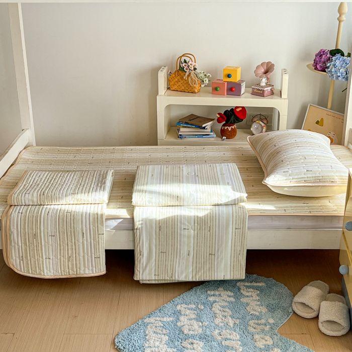 91家纺网 家纺一手货源 找家纺 （总）卡普家居 2026新款A类锦氨凉感印花夏被床盖床单款三件套