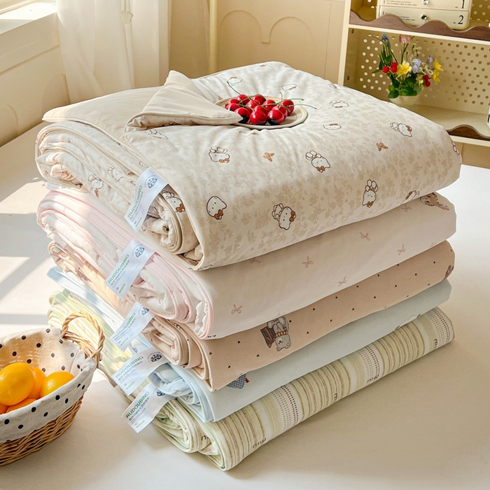 91家纺网 家纺一手货源 找家纺 （总）卡普家居 2026新款A类锦氨凉感印花夏被