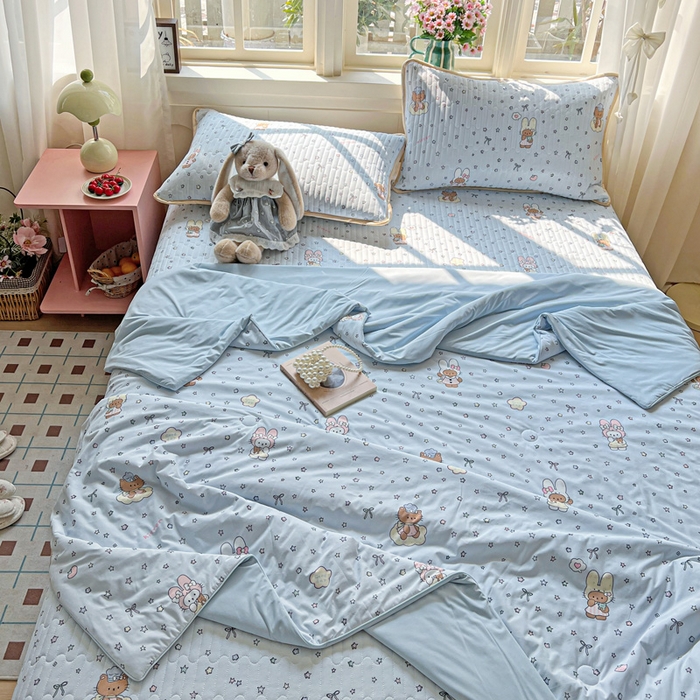 91家纺网 家纺一手货源 找家纺 （总）卡普家居 2026新款A类锦氨凉感印花夏被