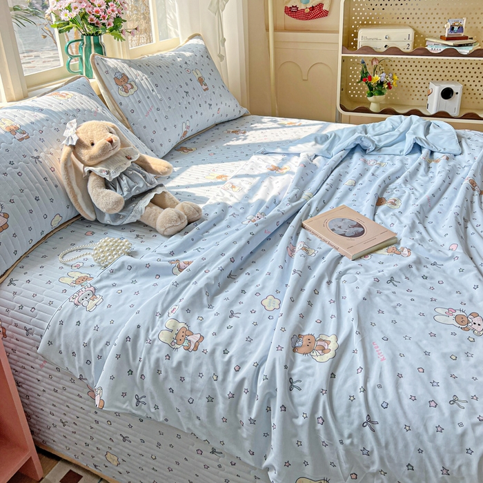 91家纺网 家纺一手货源 找家纺 （总）卡普家居 2026新款A类锦氨凉感印花夏被