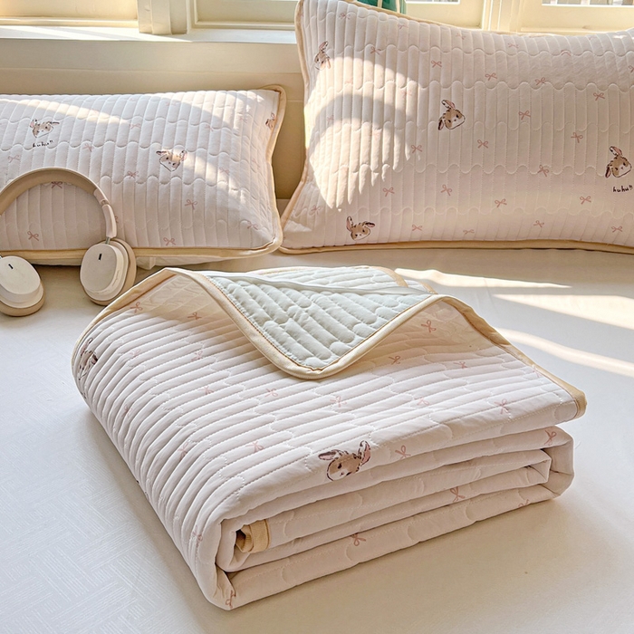 91家纺网 家纺一手货源 找家纺 （总）卡普家居 2026新款A类锦氨凉感印花单床盖凉席