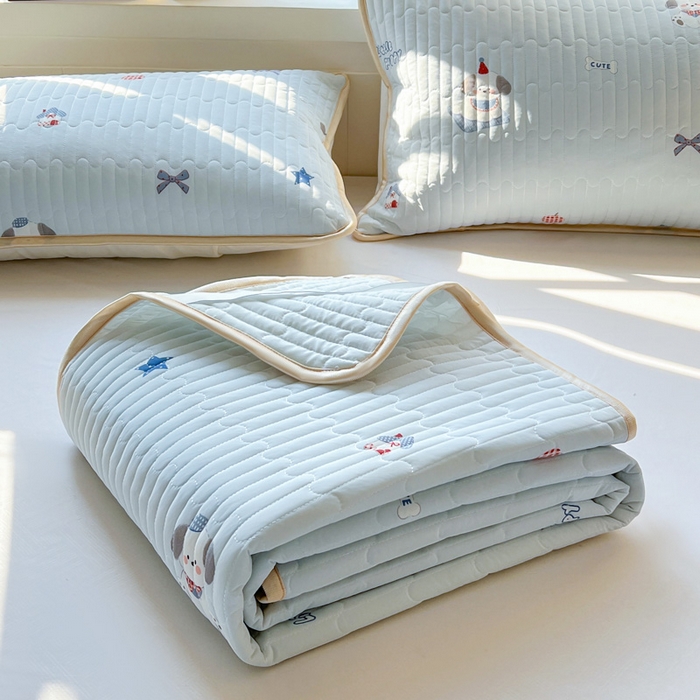 91家纺网 家纺一手货源 找家纺 （总）卡普家居 2026新款A类锦氨凉感印花单床盖凉席