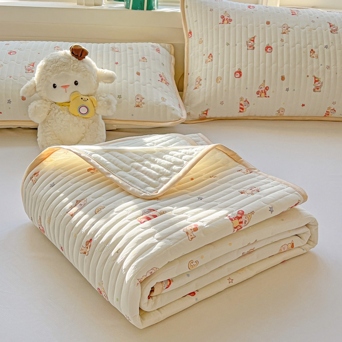 91家纺网 家纺一手货源 找家纺 （总）卡普家居 2026新款A类锦氨凉感印花单床盖凉席