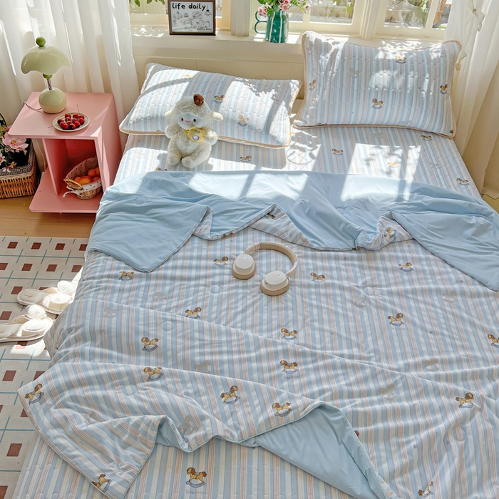 91家纺网 家纺一手货源 找家纺 （总）卡普家居 2026新款A类锦氨凉感印花单床盖凉席