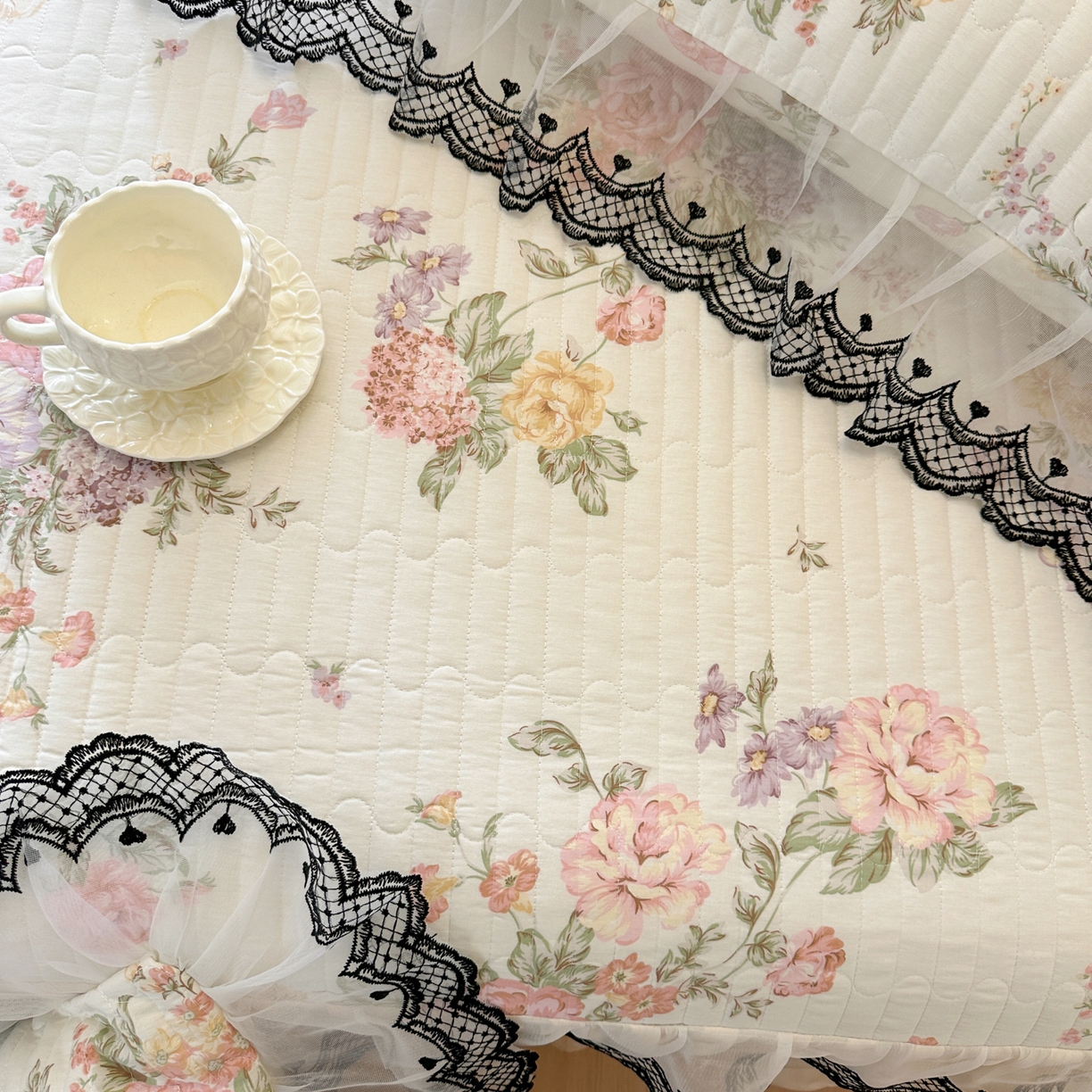 91家纺网 家纺一手货源 找家纺 恋尚 2026春夏新款全棉纯棉印花单床裙床裙单件控价床裙135起床裙三件170起 繁花香颂