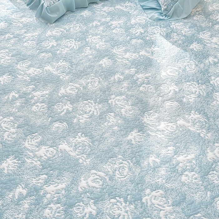 91家纺网 家纺一手货源 找家纺 （总）绘萱家居 2026新款PE提花冰凉豆豆床裙款凉席席子凉席