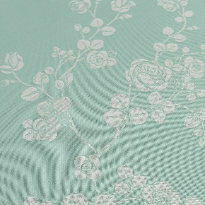 91家纺网 家纺一手货源 找家纺 家之硕家纺 2026春夏新款凉感提花床裙款凉席席子 蔷薇玫瑰--绿