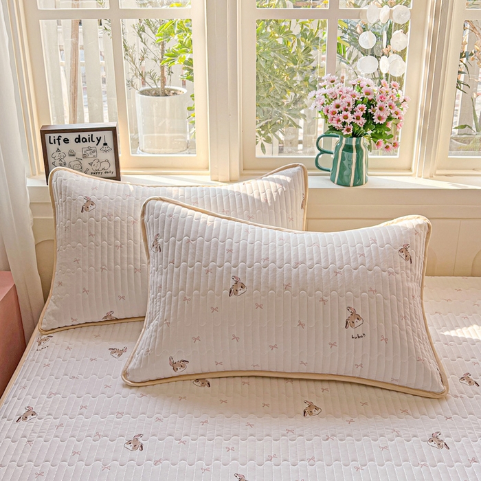 91家纺网 家纺一手货源 找家纺 卡普家居 2026新款A类锦氨凉感印花单床盖凉席 奶粉修勾