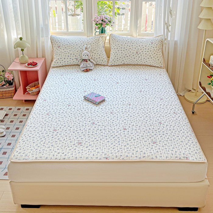 91家纺网 家纺一手货源 找家纺 卡普家居 2026新款A类锦氨凉感印花单床盖凉席 奶油兰花束