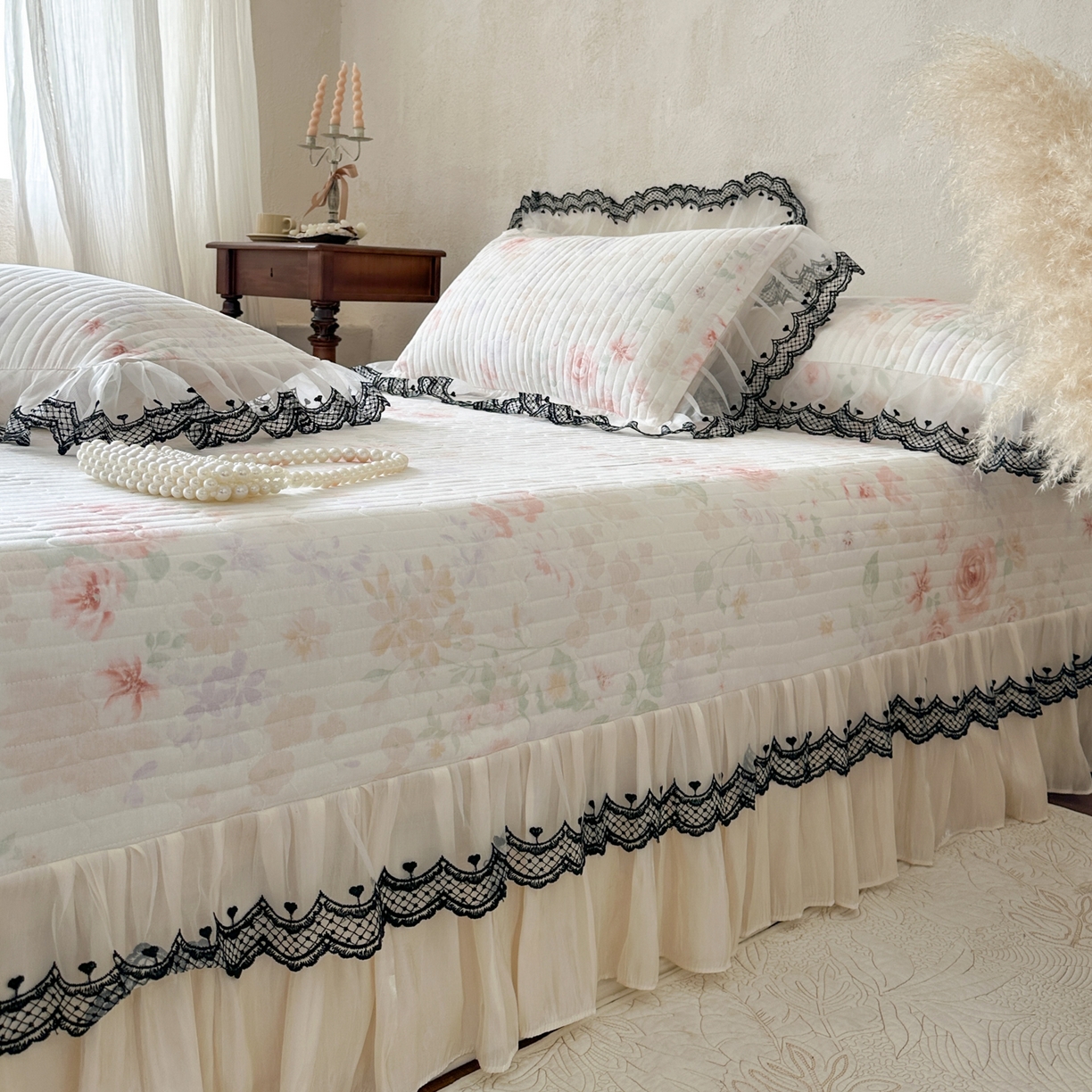 91家纺网 家纺一手货源 找家纺 恋尚 2026春夏新款全棉纯棉印花单床盖床盖单件床盖控价140起床盖三件控价175起 巴黎清梦