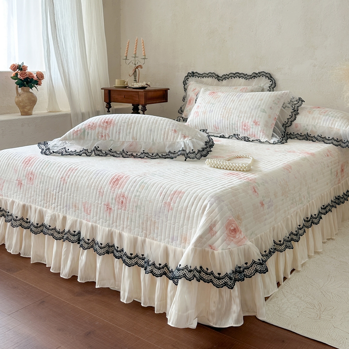 91家纺网 家纺一手货源 找家纺 恋尚 2026春夏新款全棉纯棉印花单床盖床盖单件床盖控价140起床盖三件控价175起 巴黎清梦