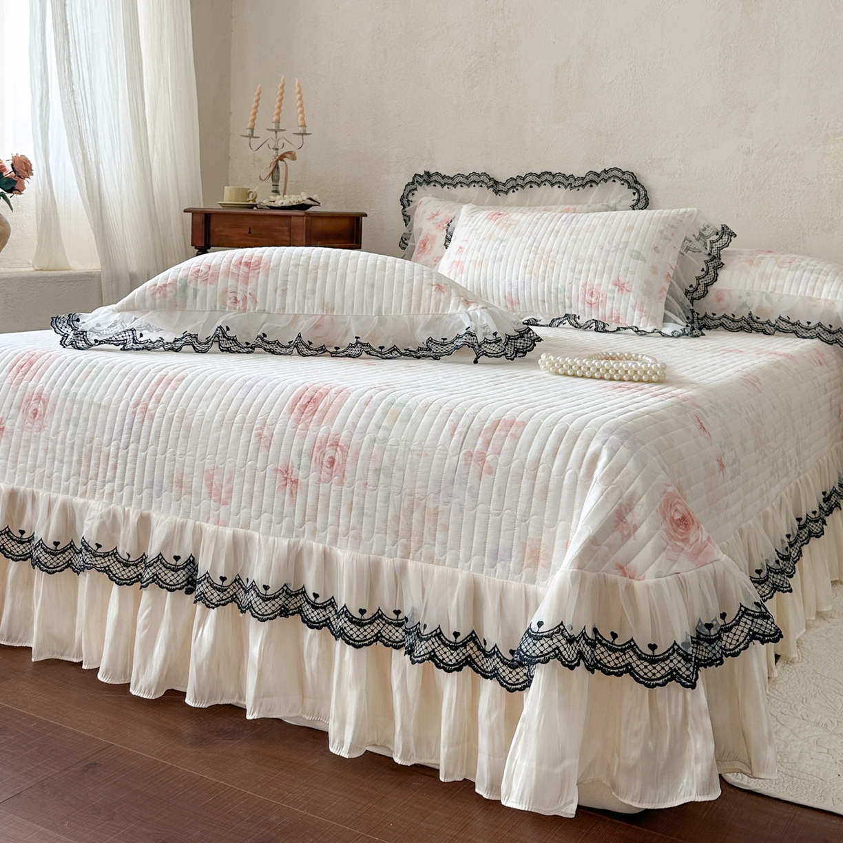 91家纺网 家纺一手货源 找家纺 恋尚 2026春夏新款全棉纯棉印花单床盖床盖单件床盖控价140起床盖三件控价175起 巴黎清梦