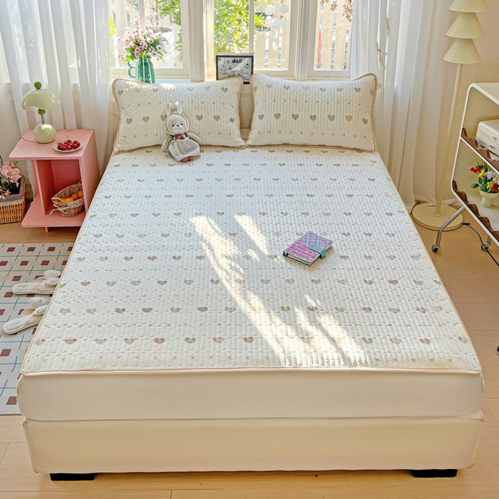 91家纺网 家纺一手货源 找家纺 卡普家居 2026新款A类锦氨凉感印花单床盖凉席 青提奶冻