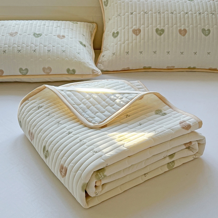 卡普家居 2026新款A类锦氨凉感印花单床盖凉席 青提奶冻