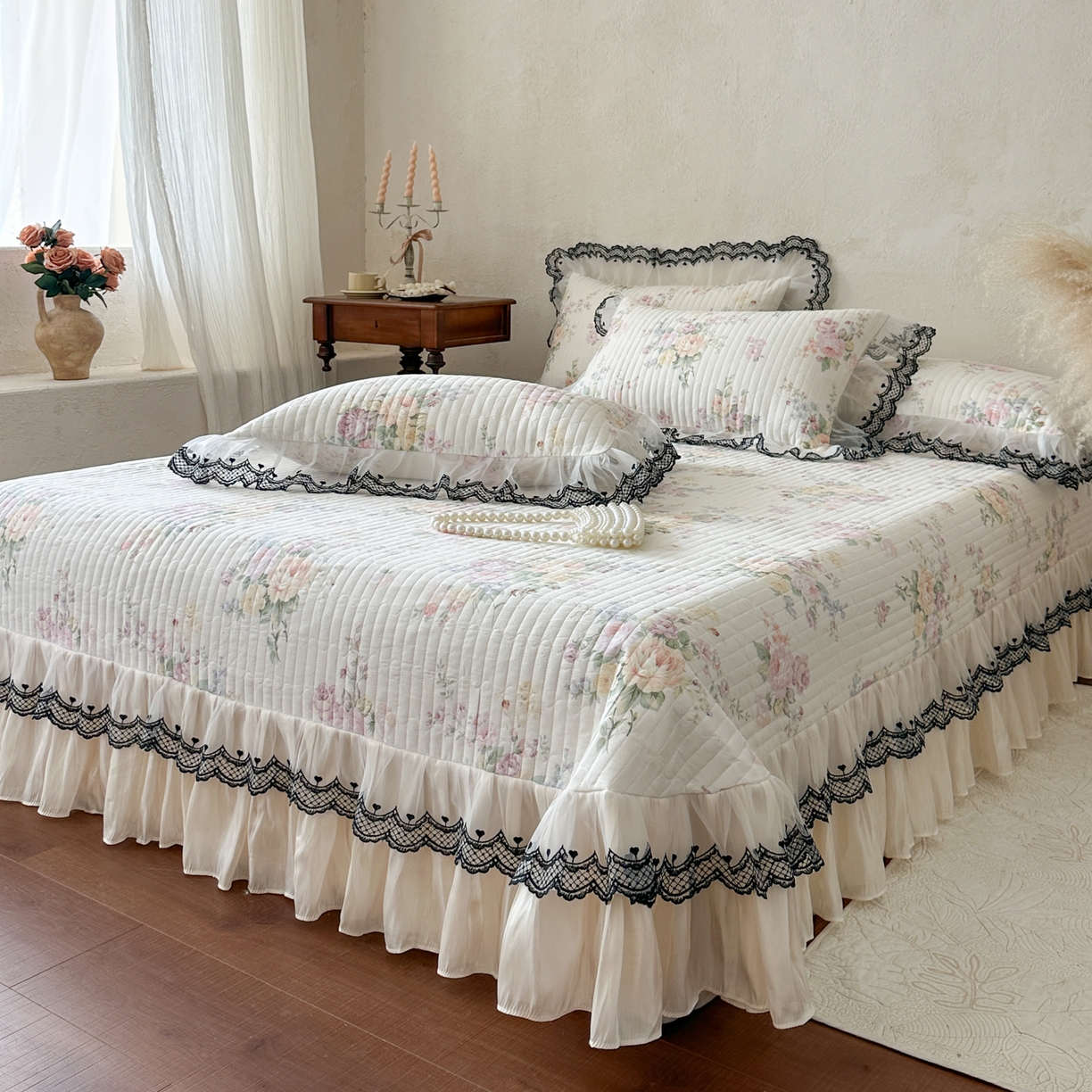 91家纺网 家纺一手货源 找家纺 恋尚 2026春夏新款全棉纯棉印花单床盖床盖单件床盖控价140起床盖三件控价175起 春薇花信