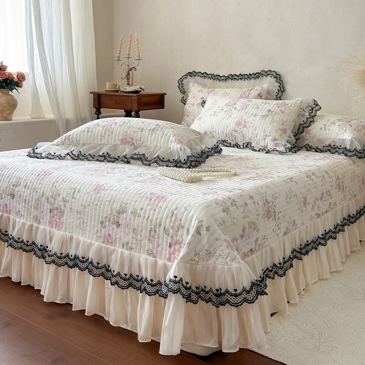 91家纺网 家纺一手货源 找家纺 恋尚 2026春夏新款全棉纯棉印花单床盖床盖单件床盖控价140起床盖三件控价175起 花蔓日记