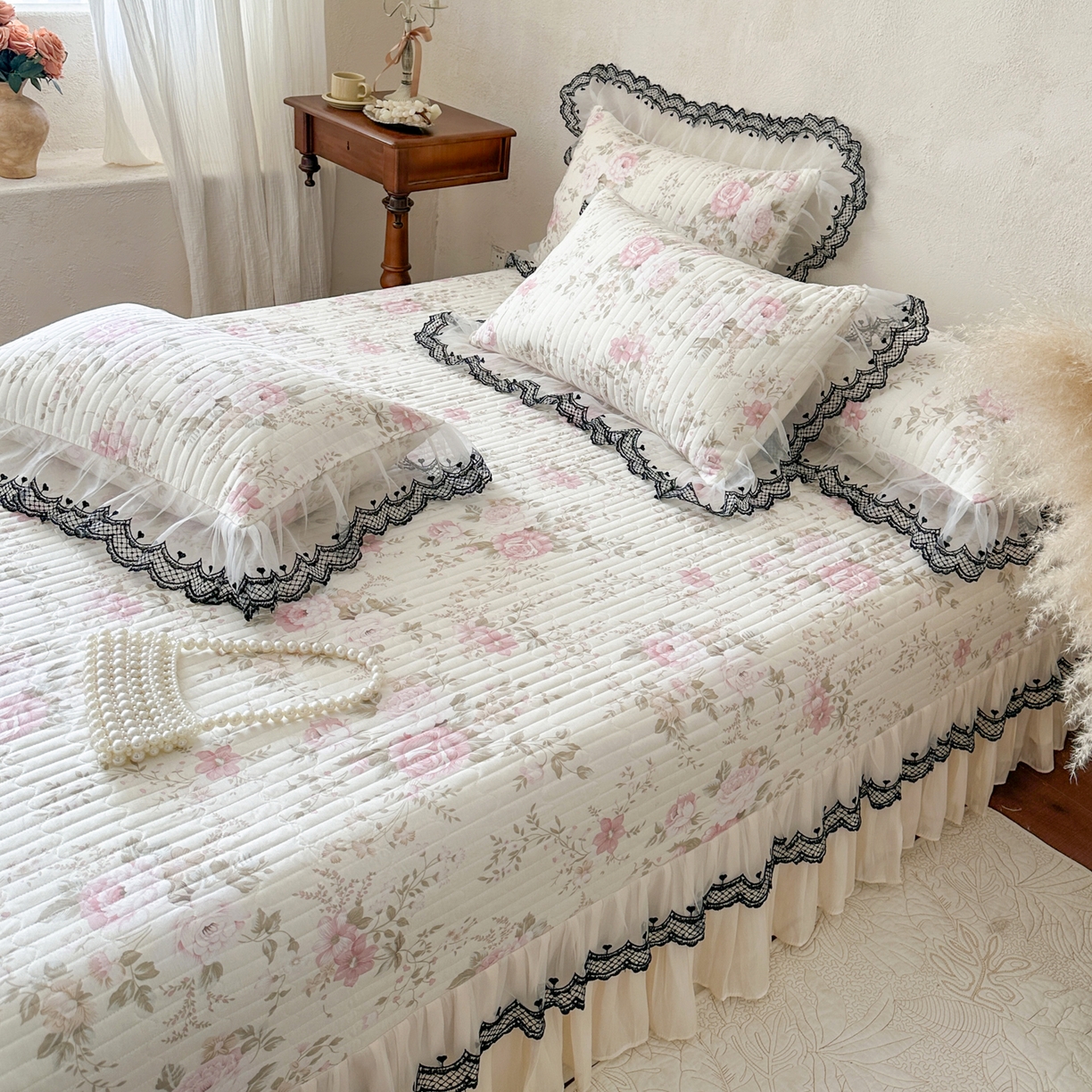 91家纺网 家纺一手货源 找家纺 恋尚 2026春夏新款全棉纯棉印花单床盖床盖单件床盖控价140起床盖三件控价175起 花蔓日记