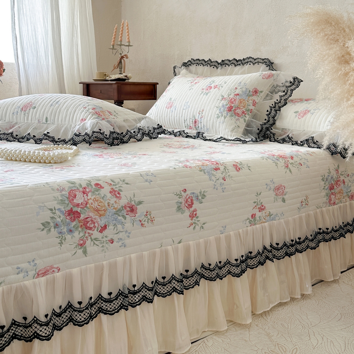 91家纺网 家纺一手货源 找家纺 恋尚 2026春夏新款全棉纯棉印花单床盖床盖单件床盖控价140起床盖三件控价175起 露梦花舍