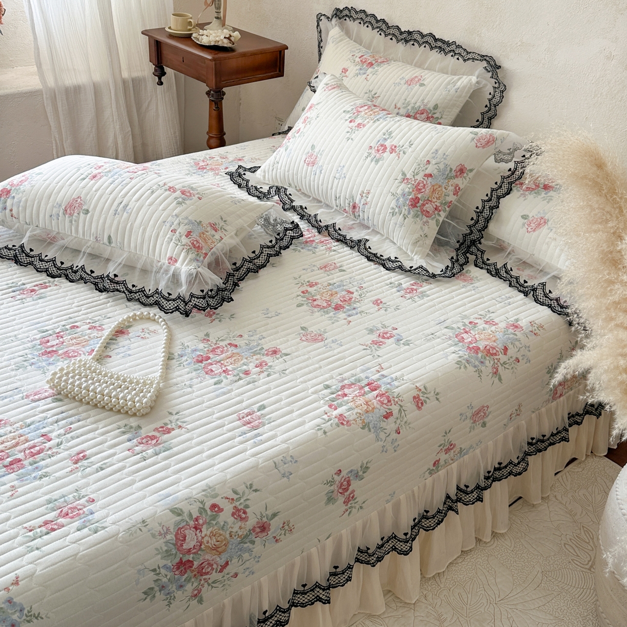 91家纺网 家纺一手货源 找家纺 恋尚 2026春夏新款全棉纯棉印花单床盖床盖单件床盖控价140起床盖三件控价175起 露梦花舍