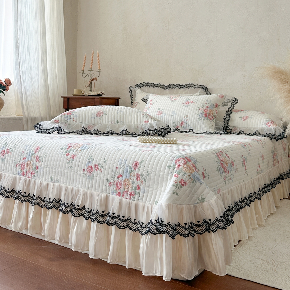 91家纺网 家纺一手货源 找家纺 恋尚 2026春夏新款全棉纯棉印花单床盖床盖单件床盖控价140起床盖三件控价175起 露梦花舍