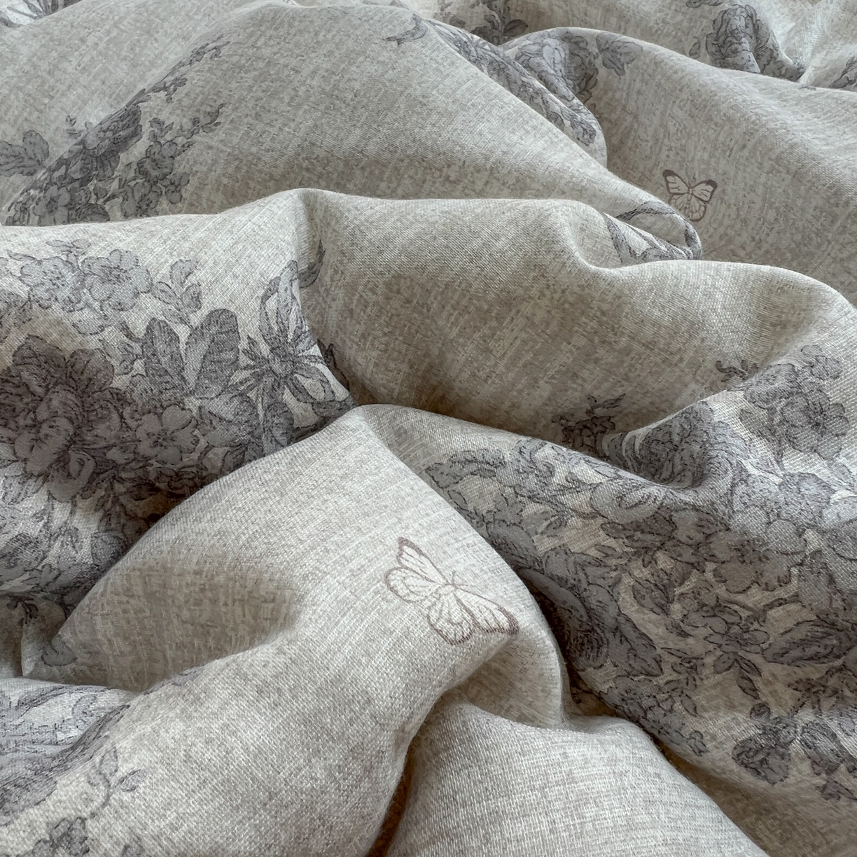 91家纺网 家纺一手货源 找家纺 耀悦家纺 2026新款全棉纯棉双层纱花边四件套a类新中式小清新床笠枕套被套 芸梦花笺