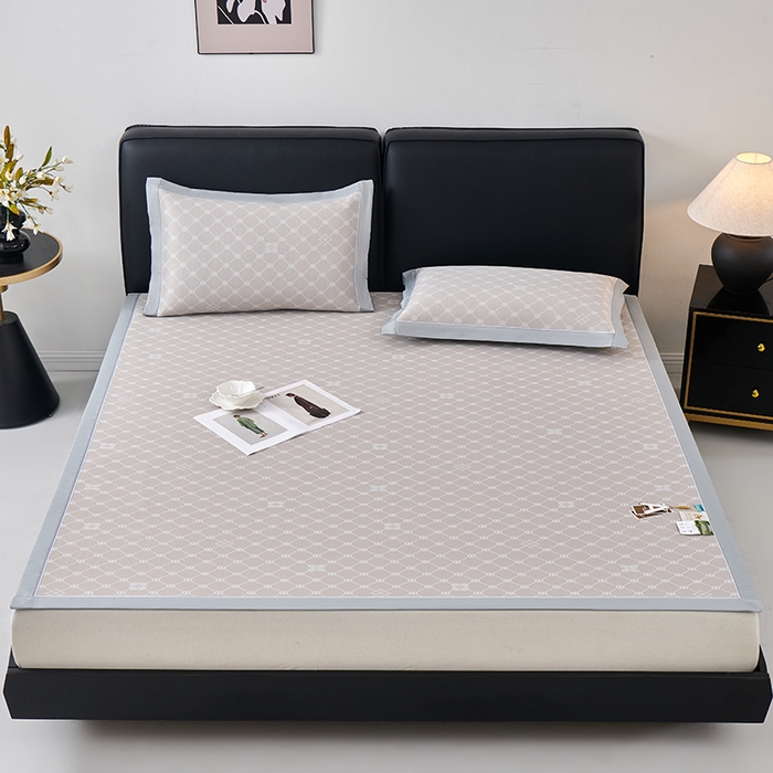 91家纺网 家纺一手货源 找家纺 （总）小牛席业 2026春夏新款轻奢菱格提花冰丝席凉席席子空调软席