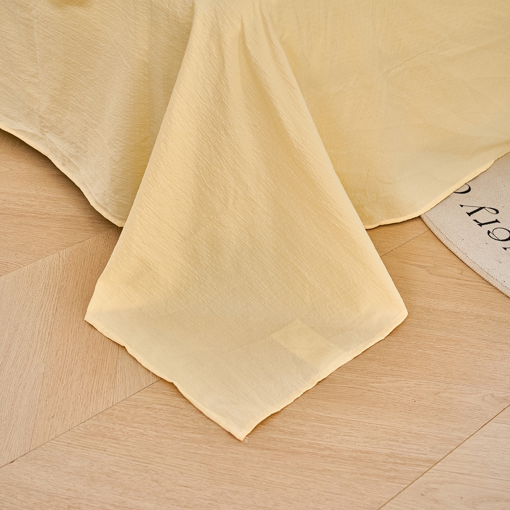 91家纺网 家纺一手货源 找家纺 （总）钰锦珀家纺 2026春夏新款云感皱皱纱镂空花边三件套四件套