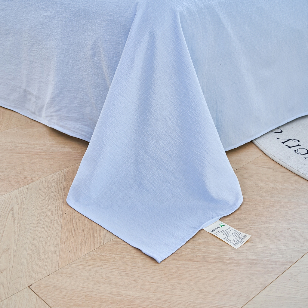 91家纺网 家纺一手货源 找家纺 钰锦珀家纺 2026春夏新款云感皱皱纱镂空花边三件套四件套 半亩花园